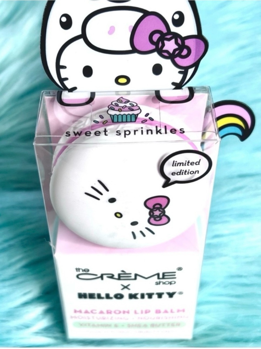Crème Shop X Sanrio Sweet Sprinkles Hello Kitty Limited Edition Macaron Lip Balm - Picture 3 of 7
